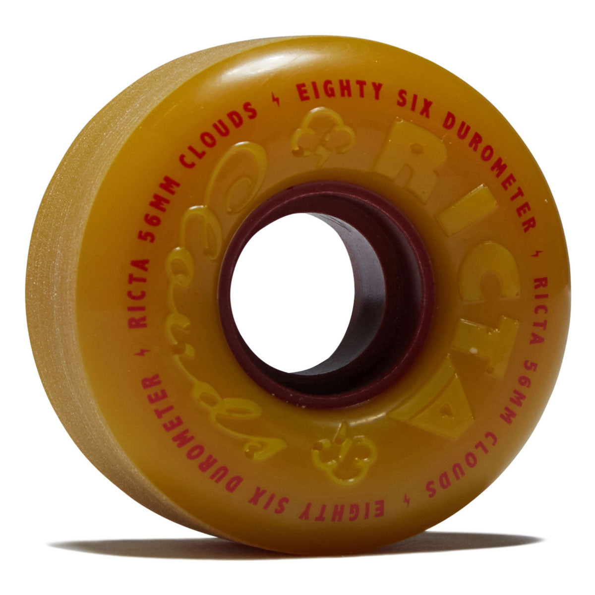Ricta Clouds 86a Skateboard Wheels - Mustard - 56mm image 1