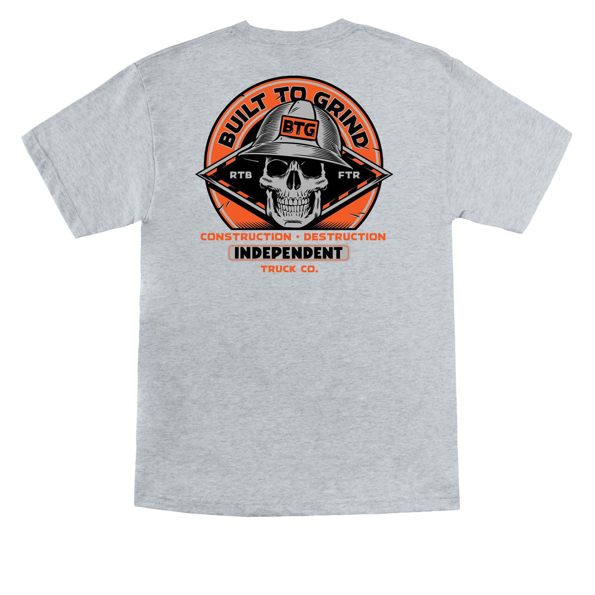 Independent Built To Grind Hard Head T-Shirt - Sport Grey image 1