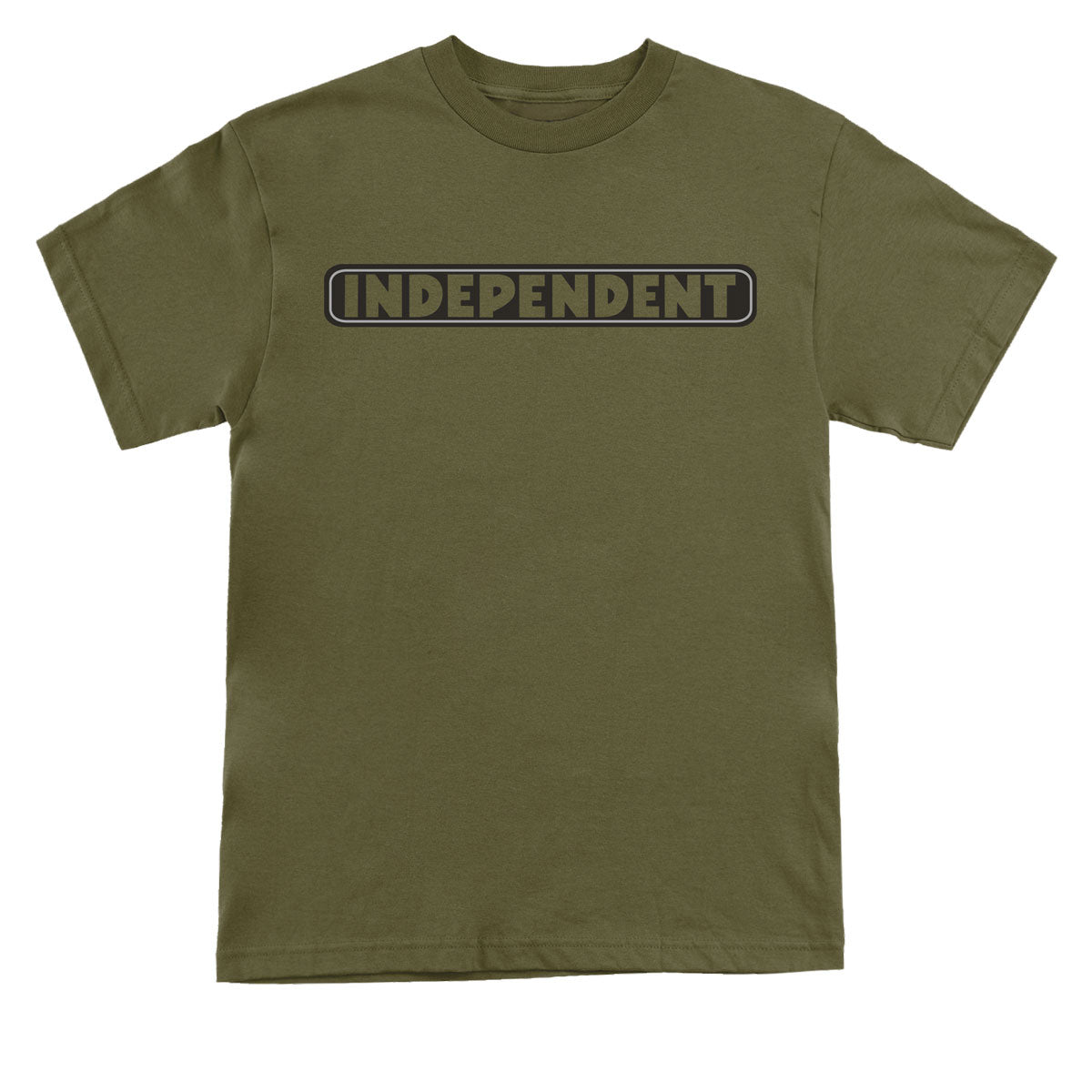 Independent Bar Logo T-Shirt - Military Green image 1