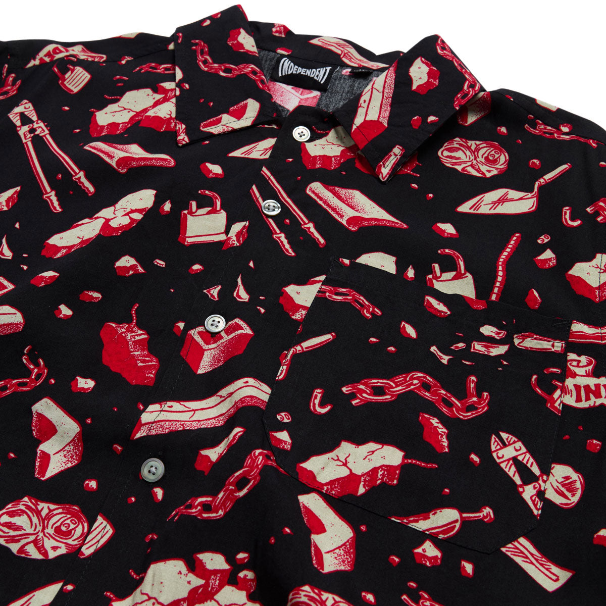 Independent Under The Bridge Party Shirt - Tar/Red image 3