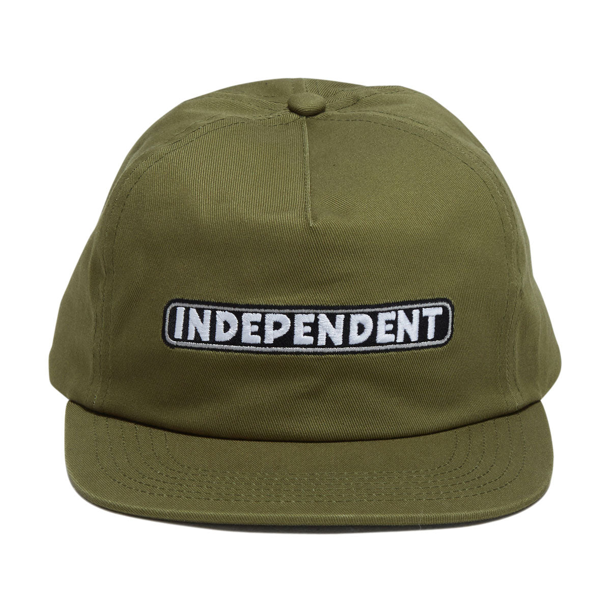Independent Bar Logo Snapback Hat - Army Green image 5