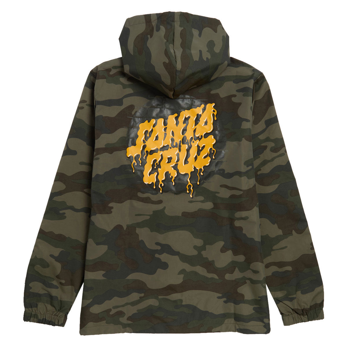 Santa Cruz Delfino Spotlight Dot Hooded Windbreaker Jacket - Forest Camo image 2