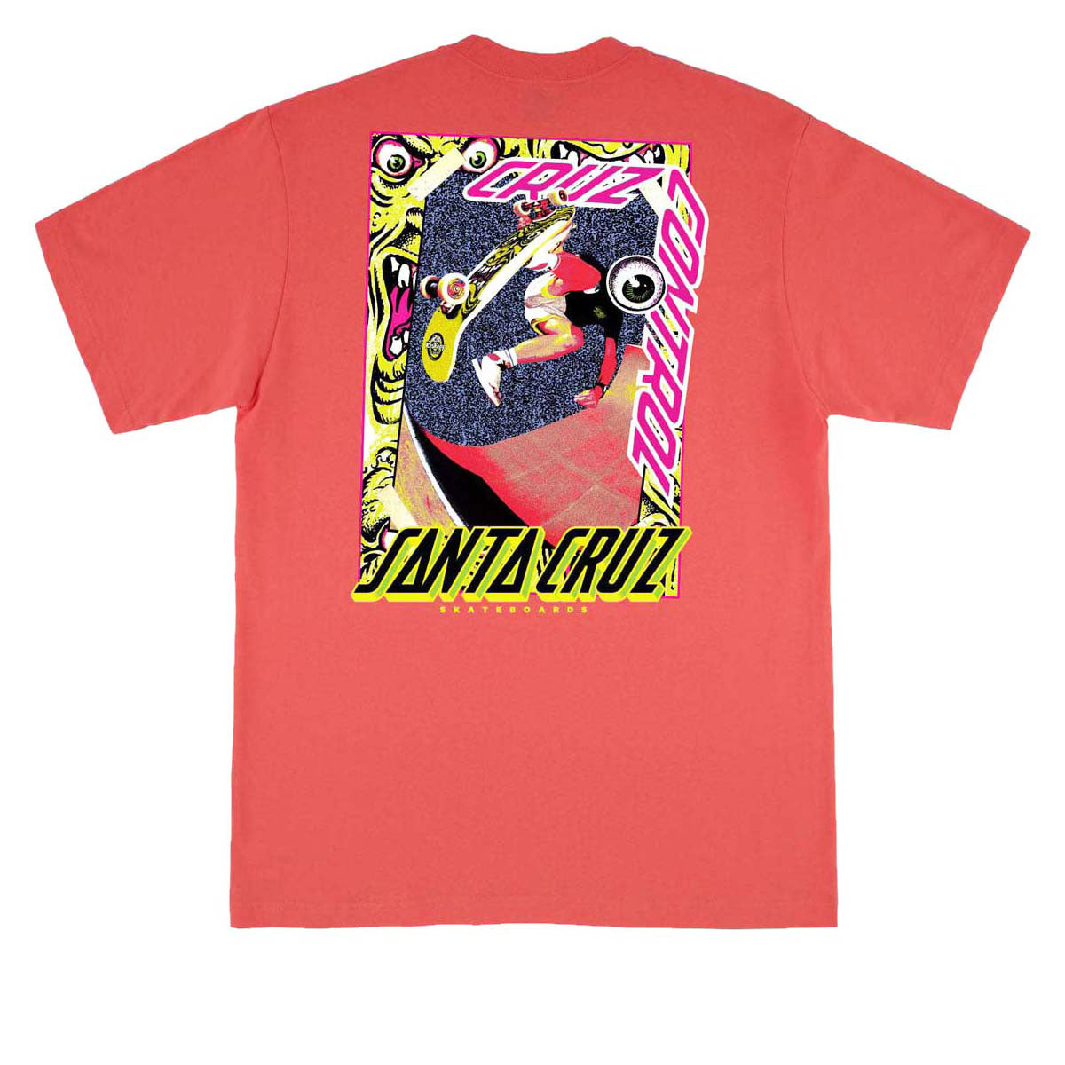 Santa Cruz Roskopp Cruz Control T-Shirt - Coral image 1