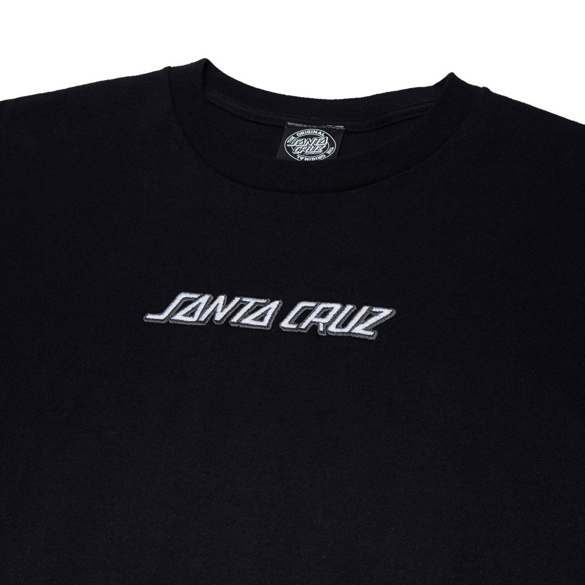 Santa Cruz Strip Embroidered T-Shirt - Black image 2
