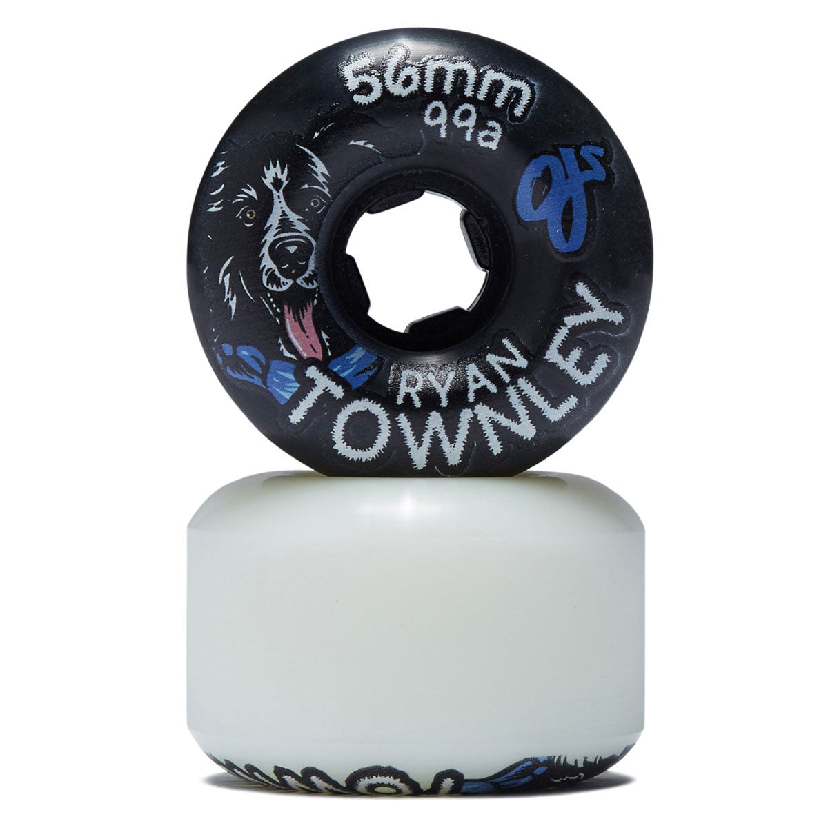 OJ Ryan Townley Pup Chubbies 99a Skateboard Wheels - White/Black - 56mm image 2