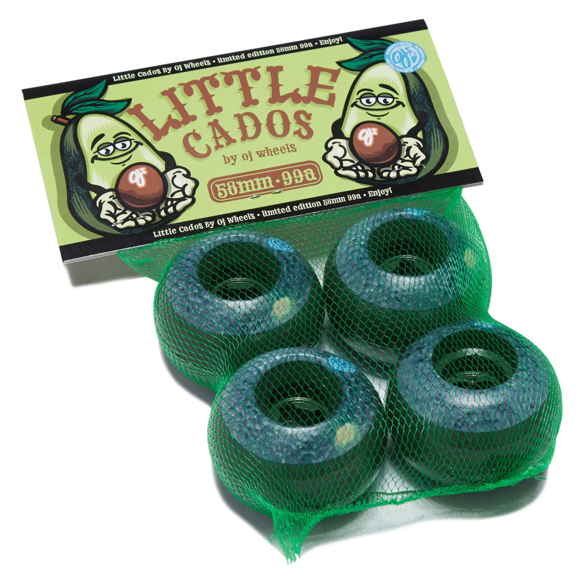 OJ Avocado Lil Doodies 99a Skateboard Wheels - Green - 58mm image 3