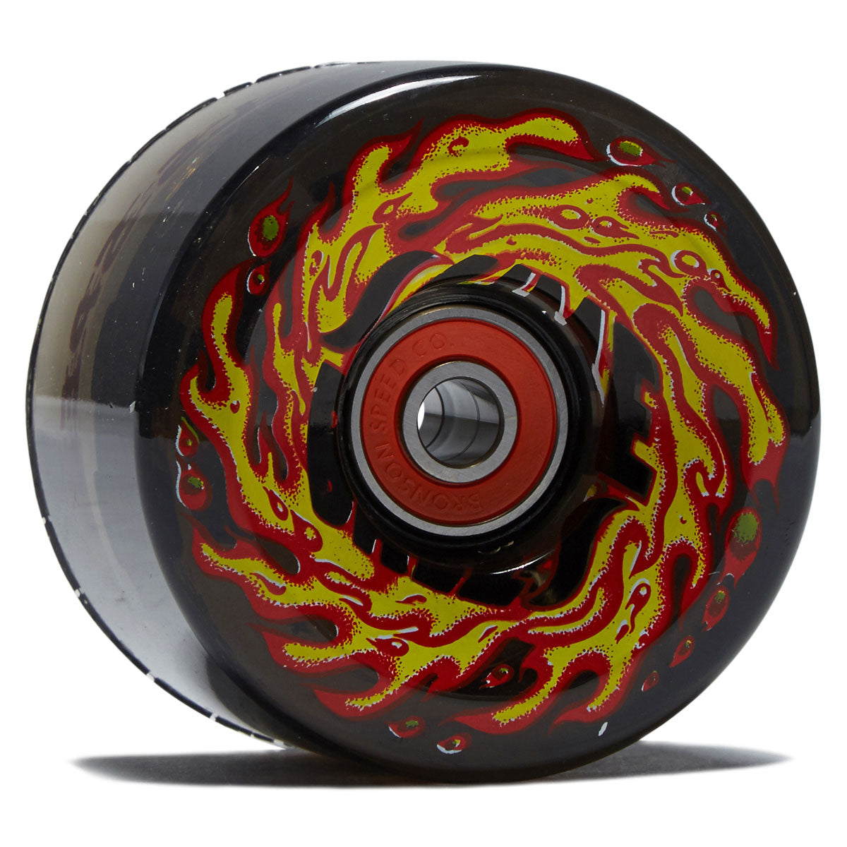 Slime Balls SB Flame Light Ups OG Slime 78a Skateboard Wheels - Black - 66mm image 1