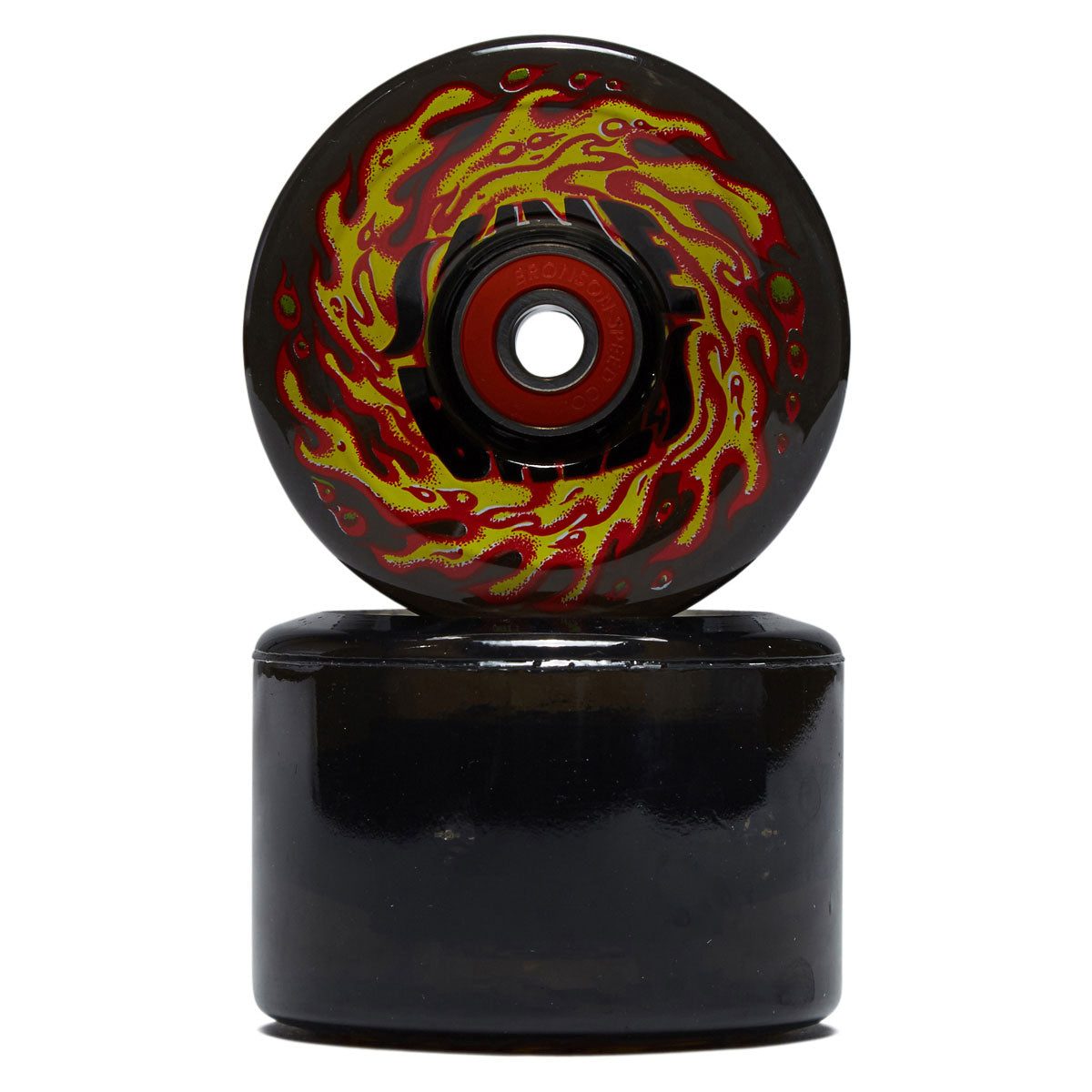 Slime Balls SB Flame Light Ups OG Slime 78a Skateboard Wheels - Black - 66mm image 2