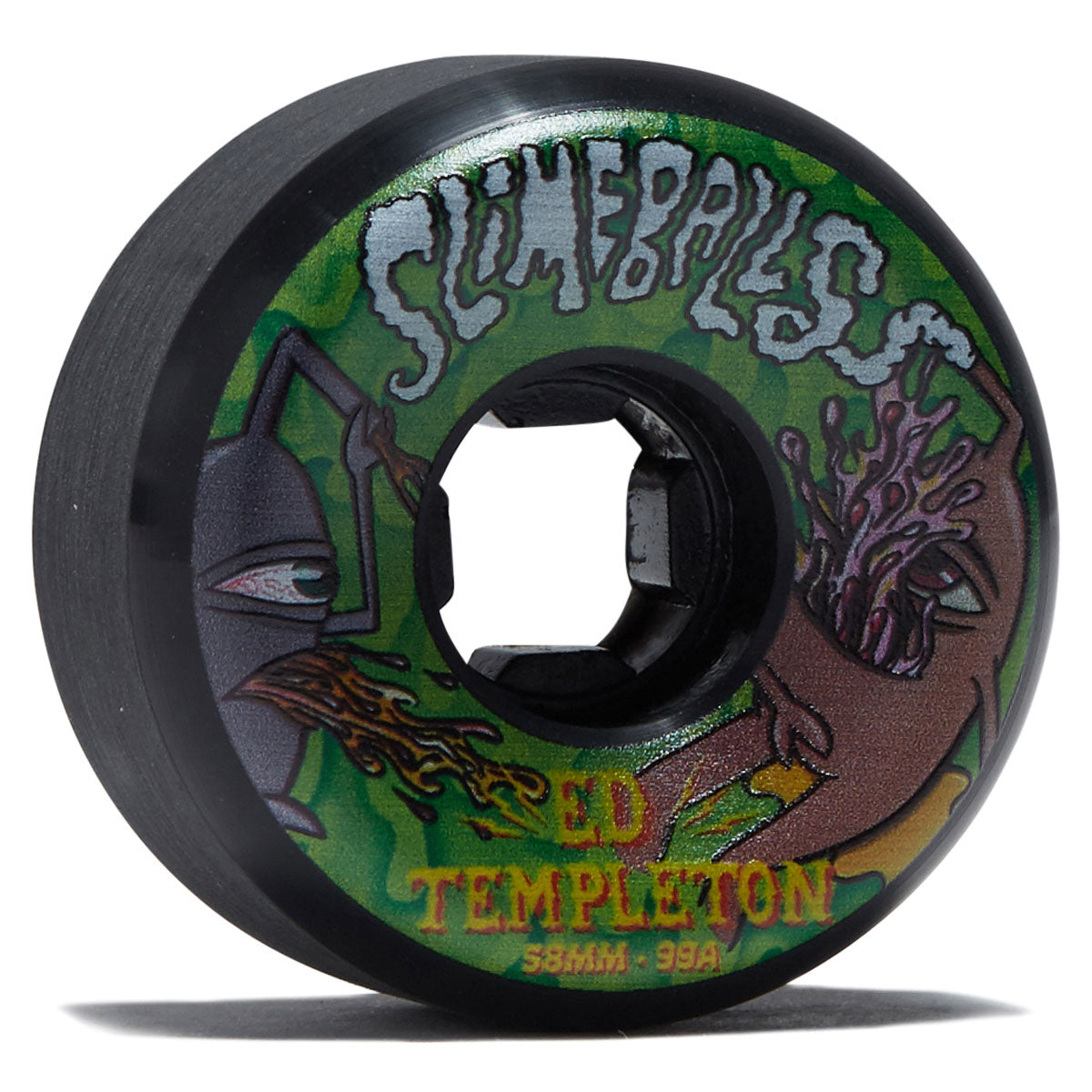 Slime Balls Ed Templeton Vomits 99a Skateboard Wheels - Black - 58mm image 1