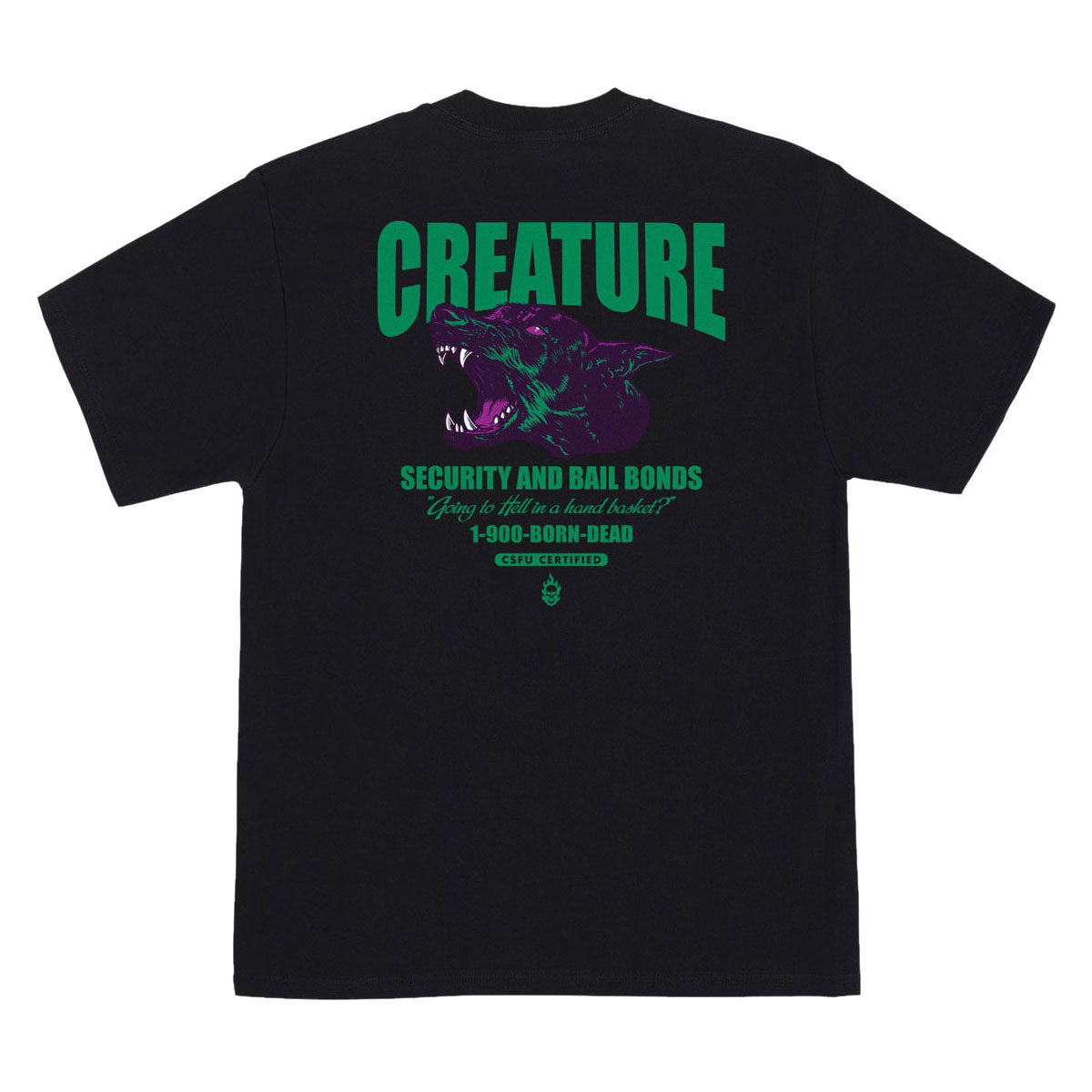 Creature Security Service T-Shirt - Black image 1