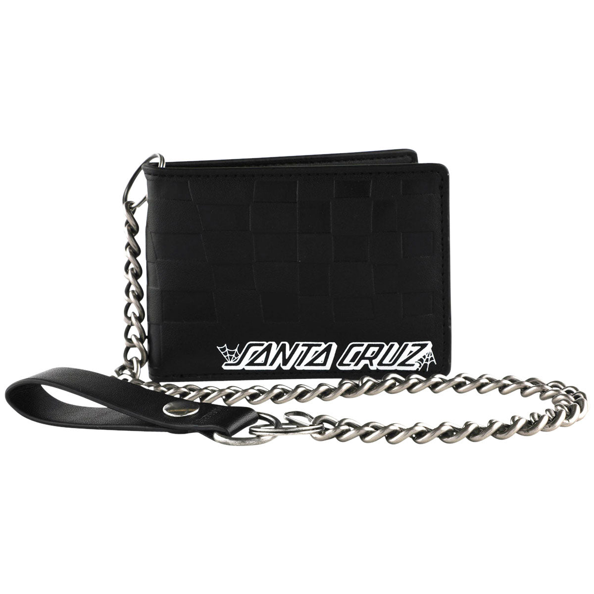 Santa Cruz Check Web Strip Chain Wallet - Black image 1