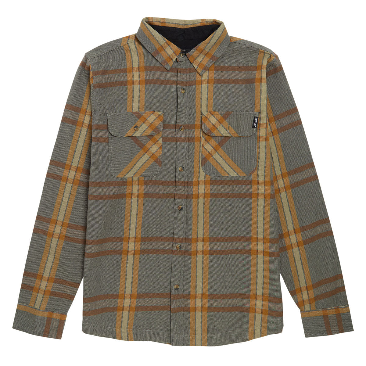 Santa Cruz Classic Long Sleeve Flannel Shirt - Natural Plaid image 1