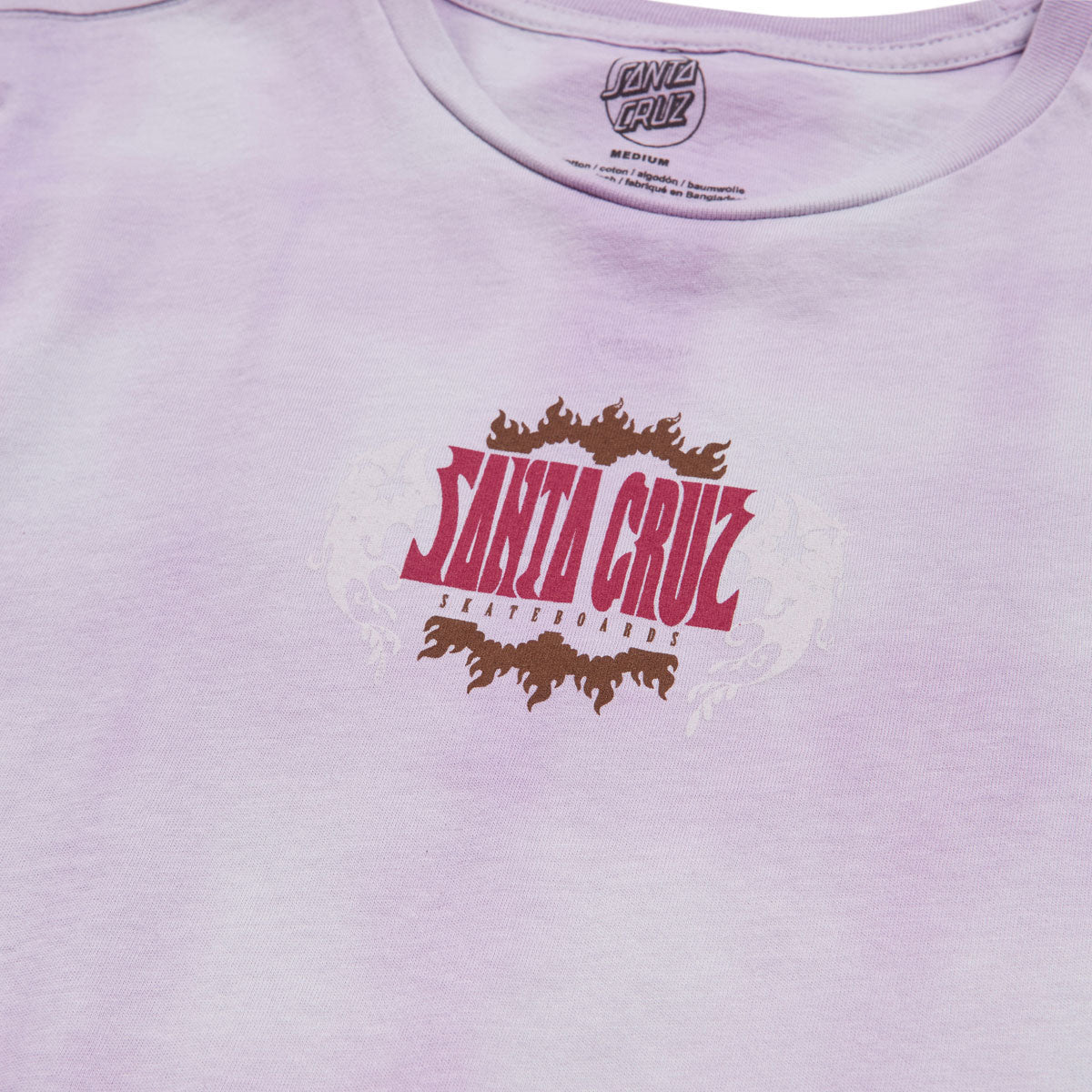 Santa Cruz Womens Winged Inferno Skimmer T-Shirt - Lavender Dye image 3