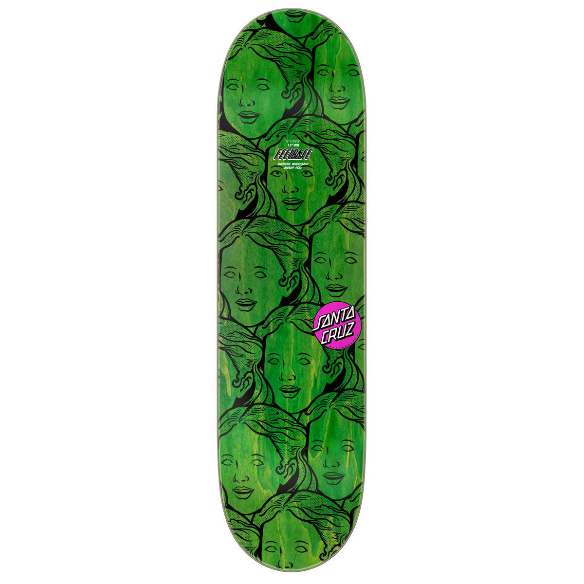 Santa Cruz Possessed Head FeelBase Skateboard Complete - 8.00