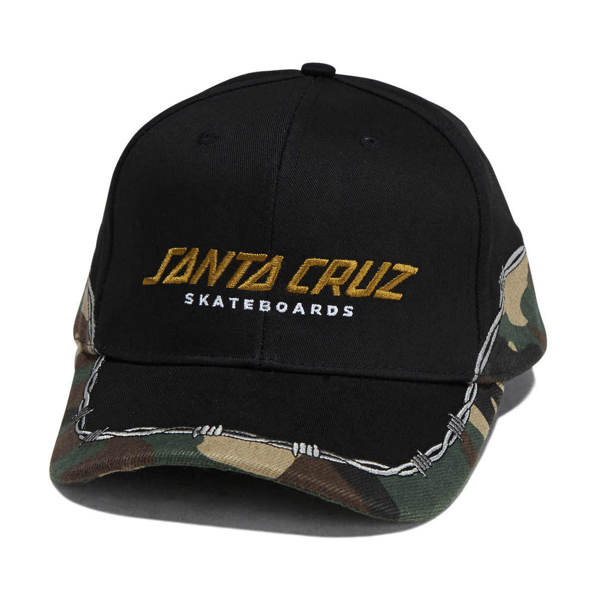 Santa Cruz Spot Snapback Hat - Black Camo image 1