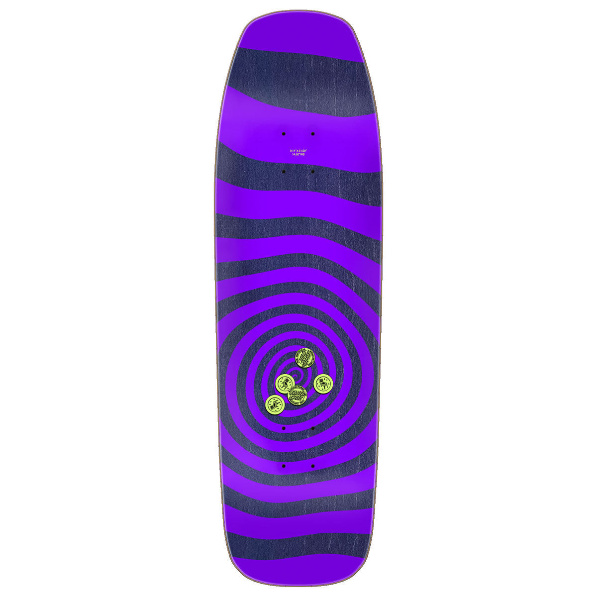 Santa Cruz Delfino Pinball Vision Pro Shaped Skateboard Deck - 9.14