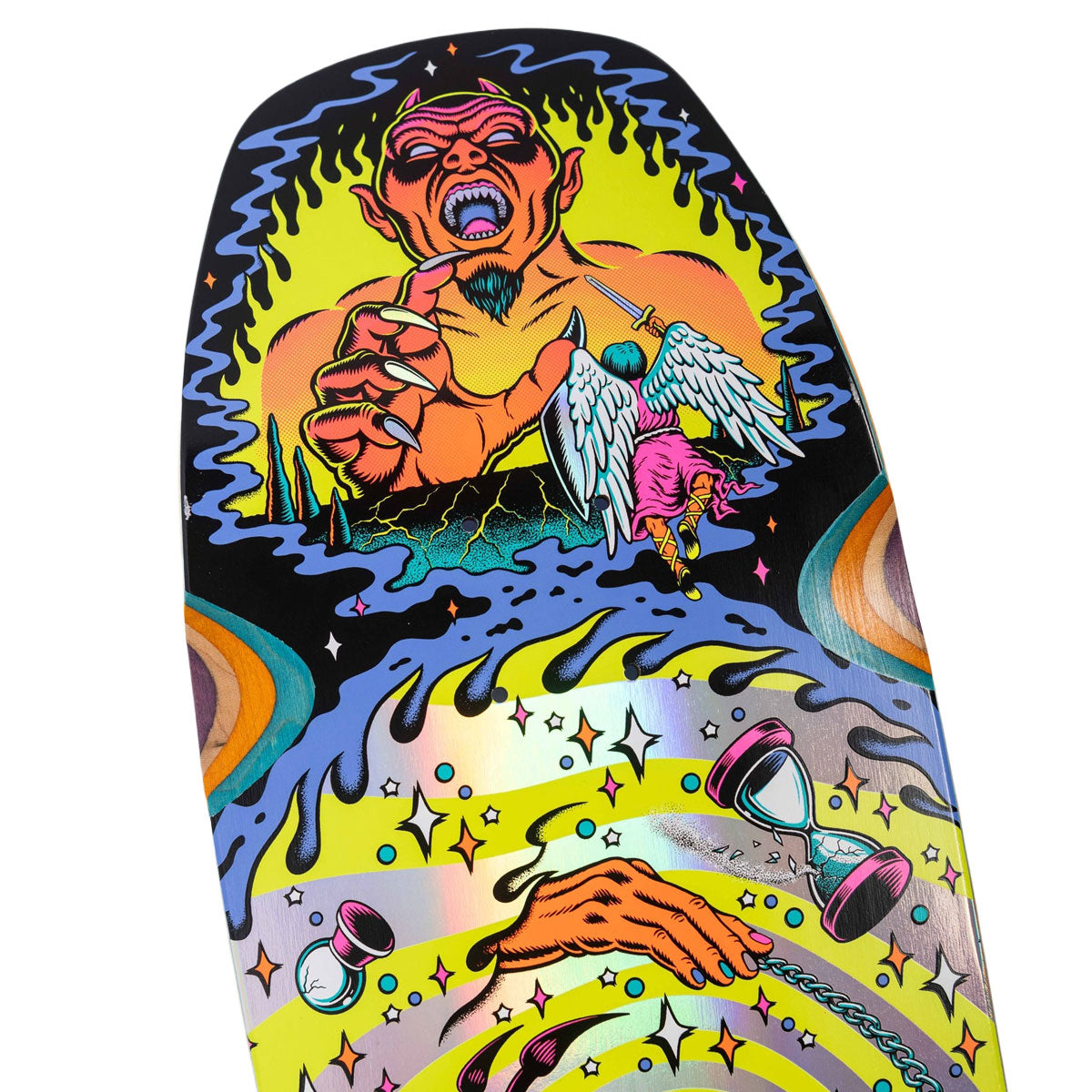 Santa Cruz Delfino Pinball Vision Pro Shaped Skateboard Complete - 9.14