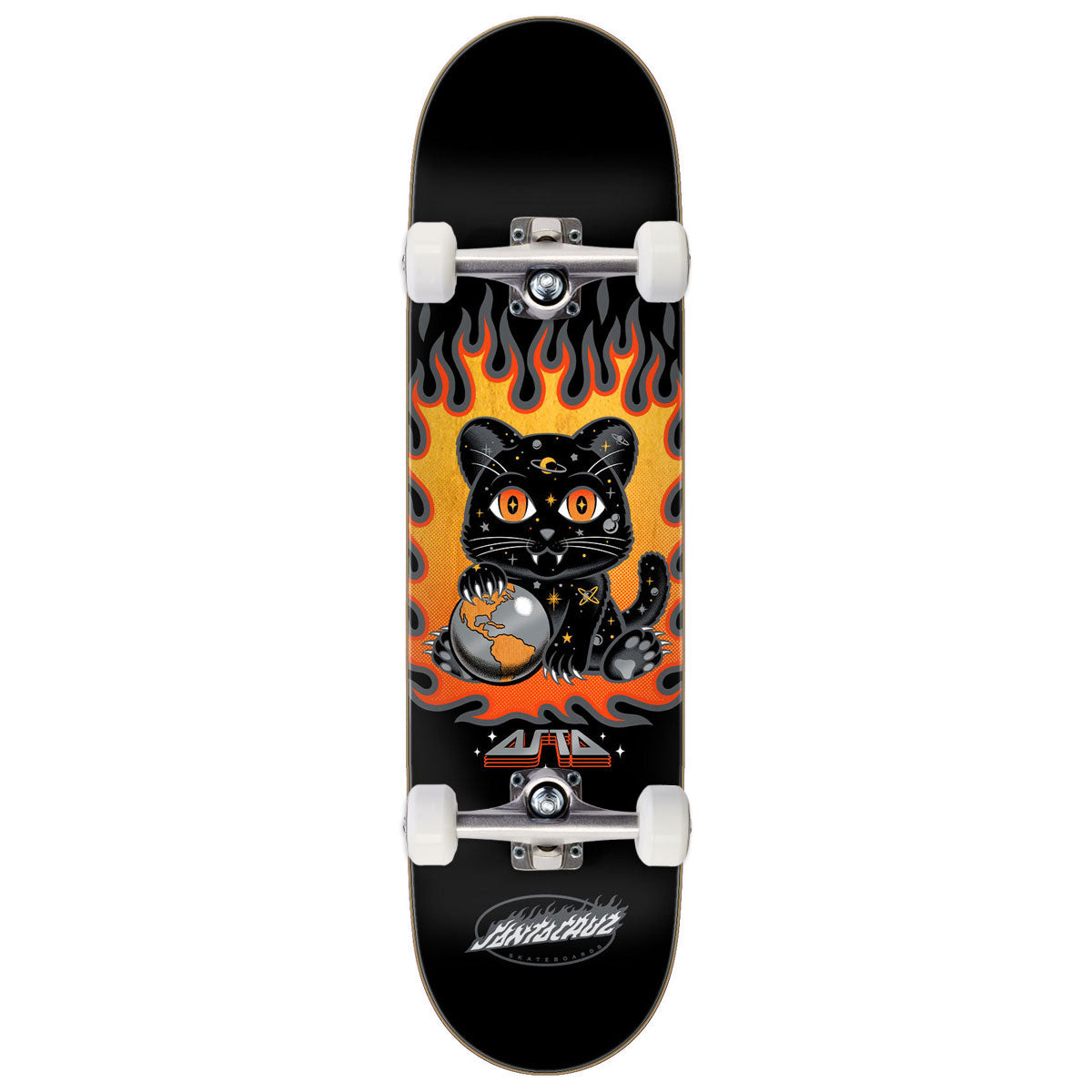 Santa Cruz Asta Space Kitten Twin Pro Skateboard Complete - 8.20