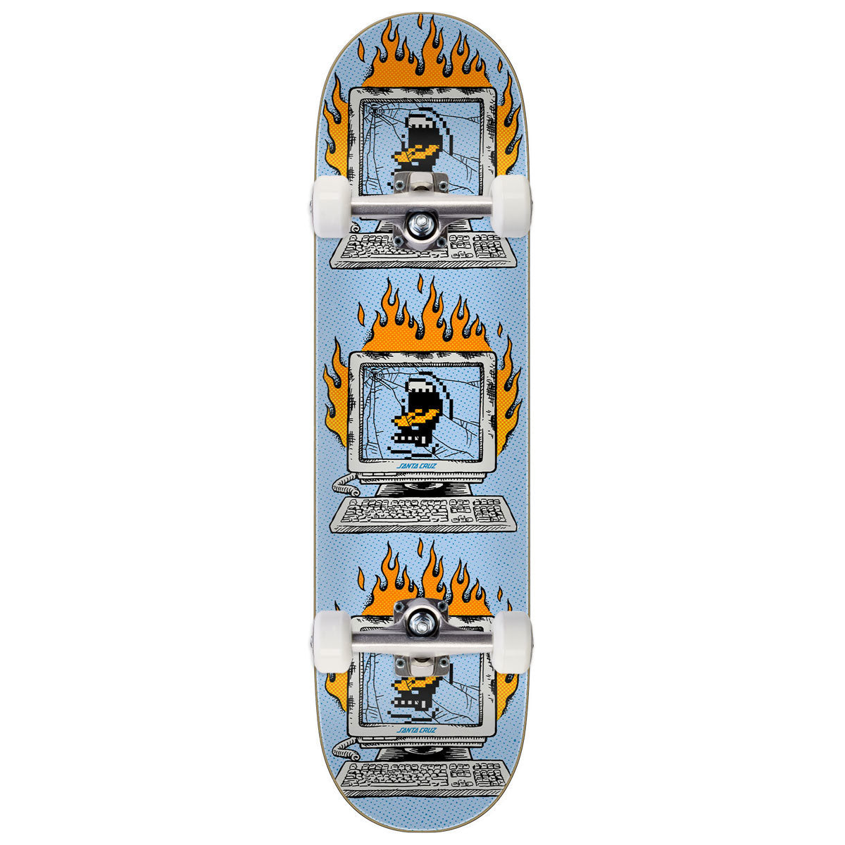 Santa Cruz Slef Destruct 7 Ply Birch Skateboard Complete - 8.25