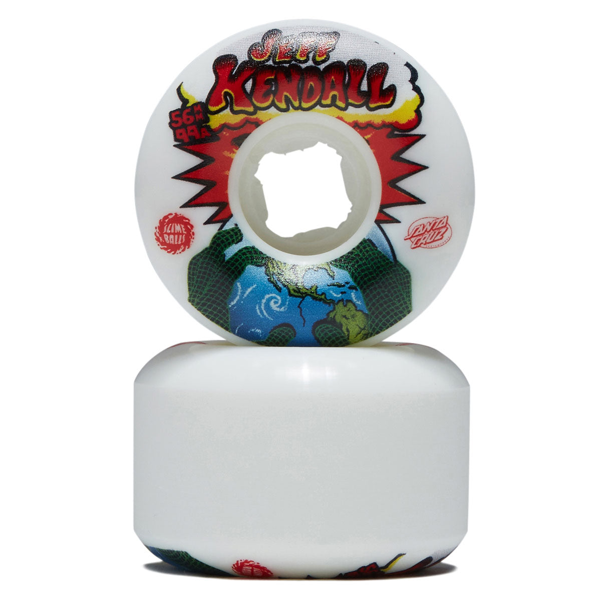 Slime Balls Kendall End Of The World Reissue Chubbies 99a Skateboard Wheels - White - 56mm image 2