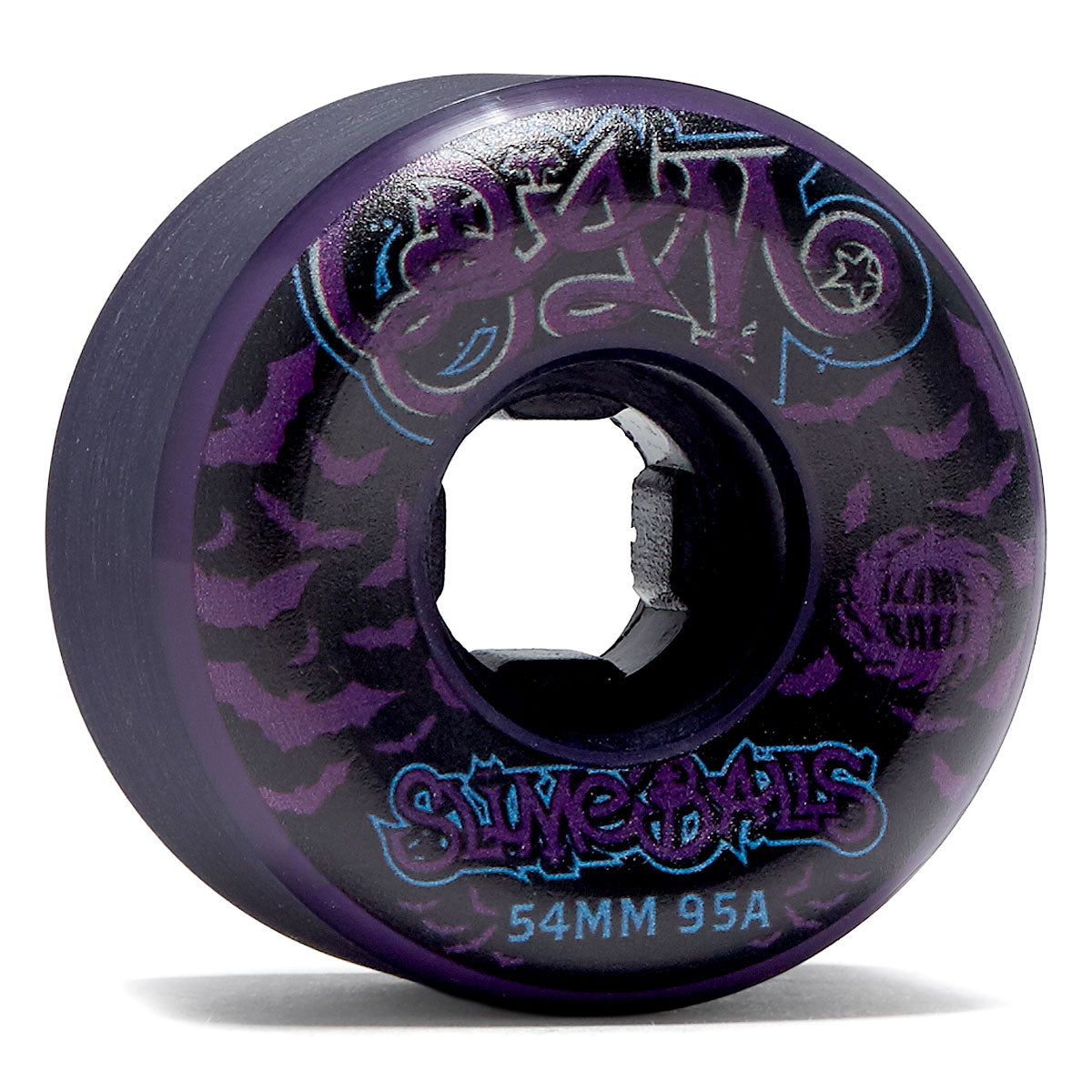 Slime Balls Bam Margera Guest Hardline 95a Skateboard Wheels - Purple - 54mm image 1
