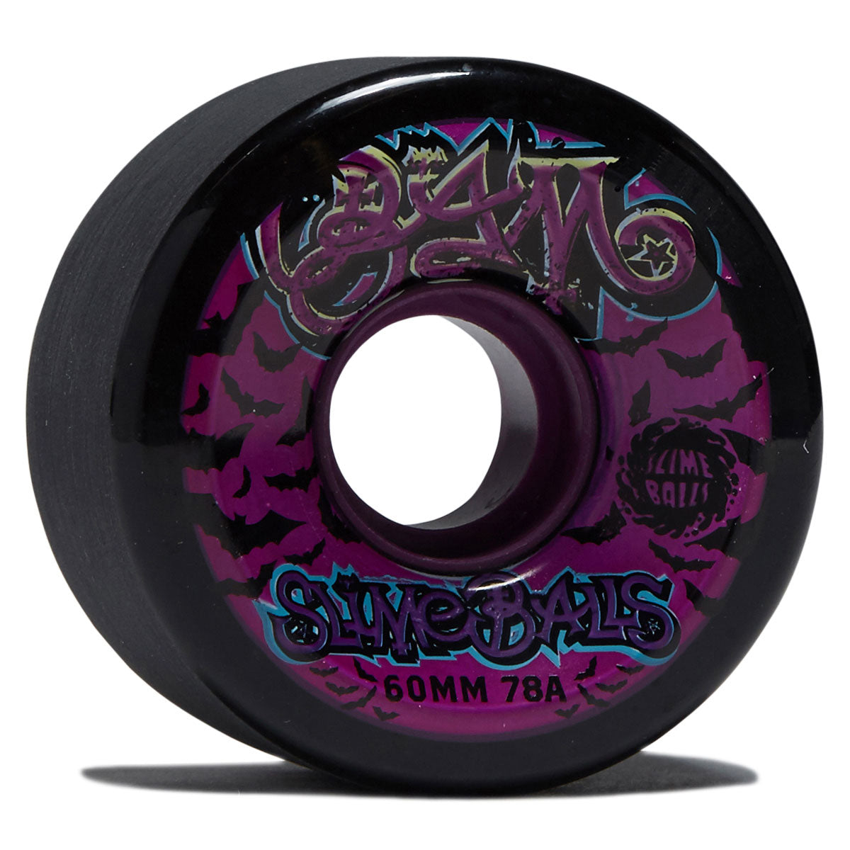 Slime Balls Bam Margera Guest OG Slime 78a Skateboard Wheels - Black - 60mm image 1