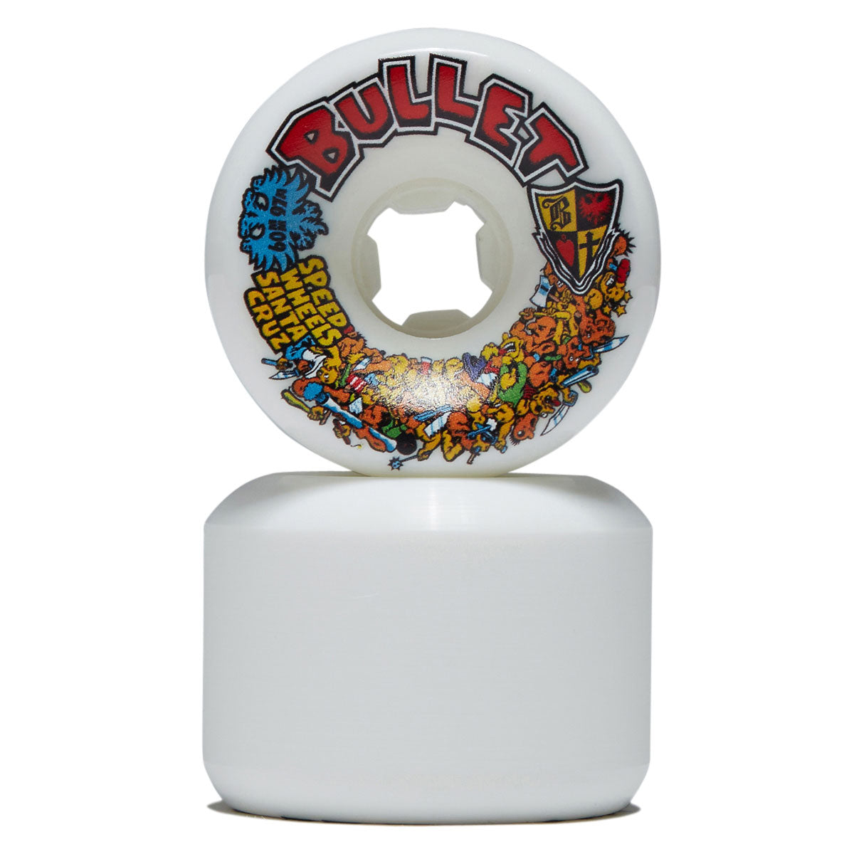 Slime Balls Bullet Riot Vomits 97a Skateboard Wheels - White - 60mm image 2