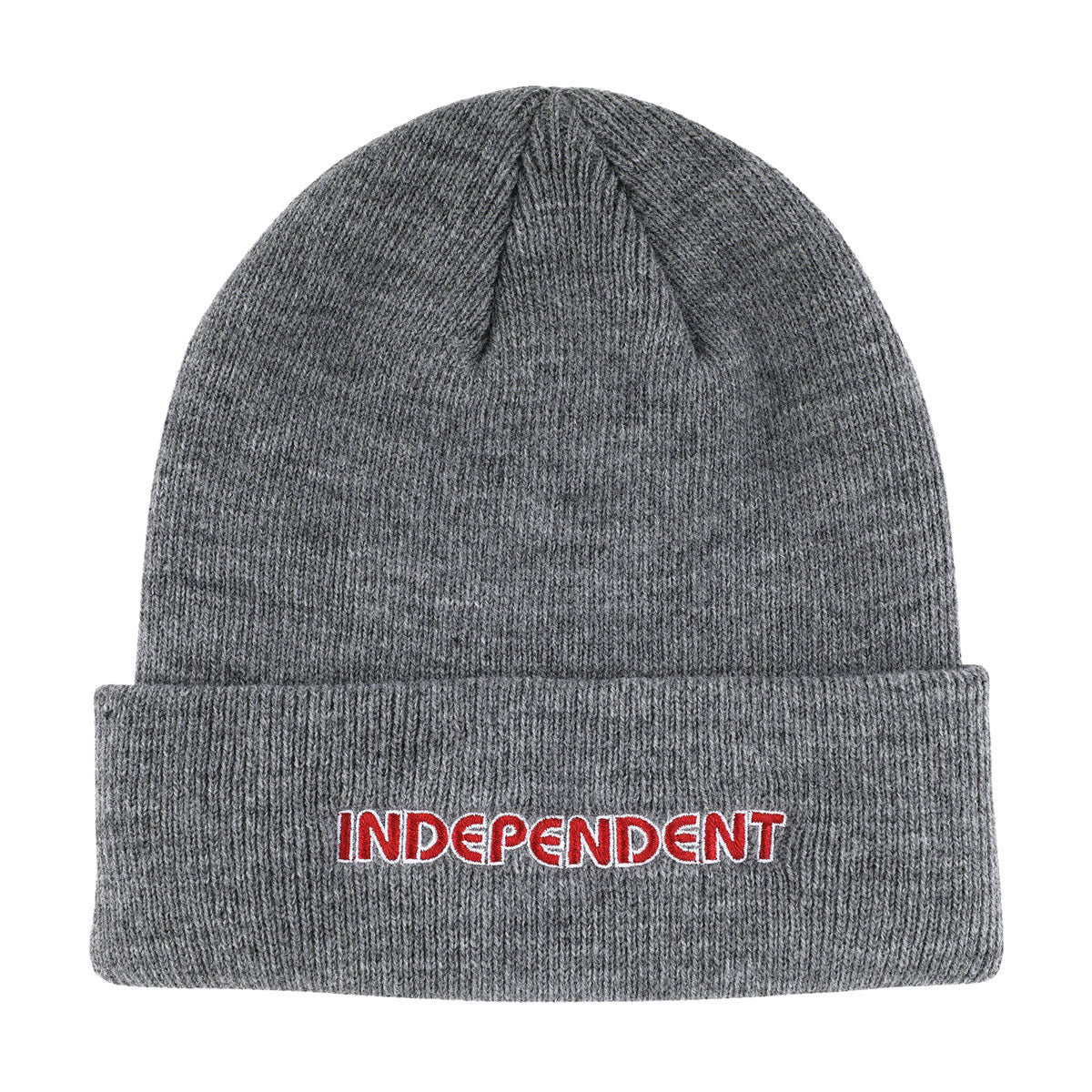Independent Groundwork Long Shoreman Beanie - Grey Heather/Red image 1