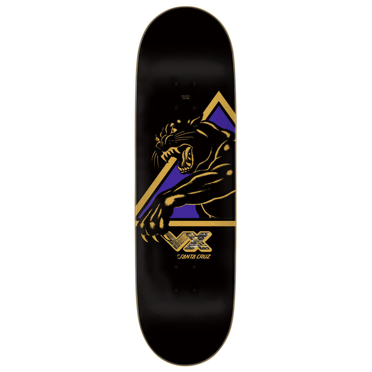Santa Cruz Natas Shattered Panther 2026 VX Skateboard Deck - 9.00
