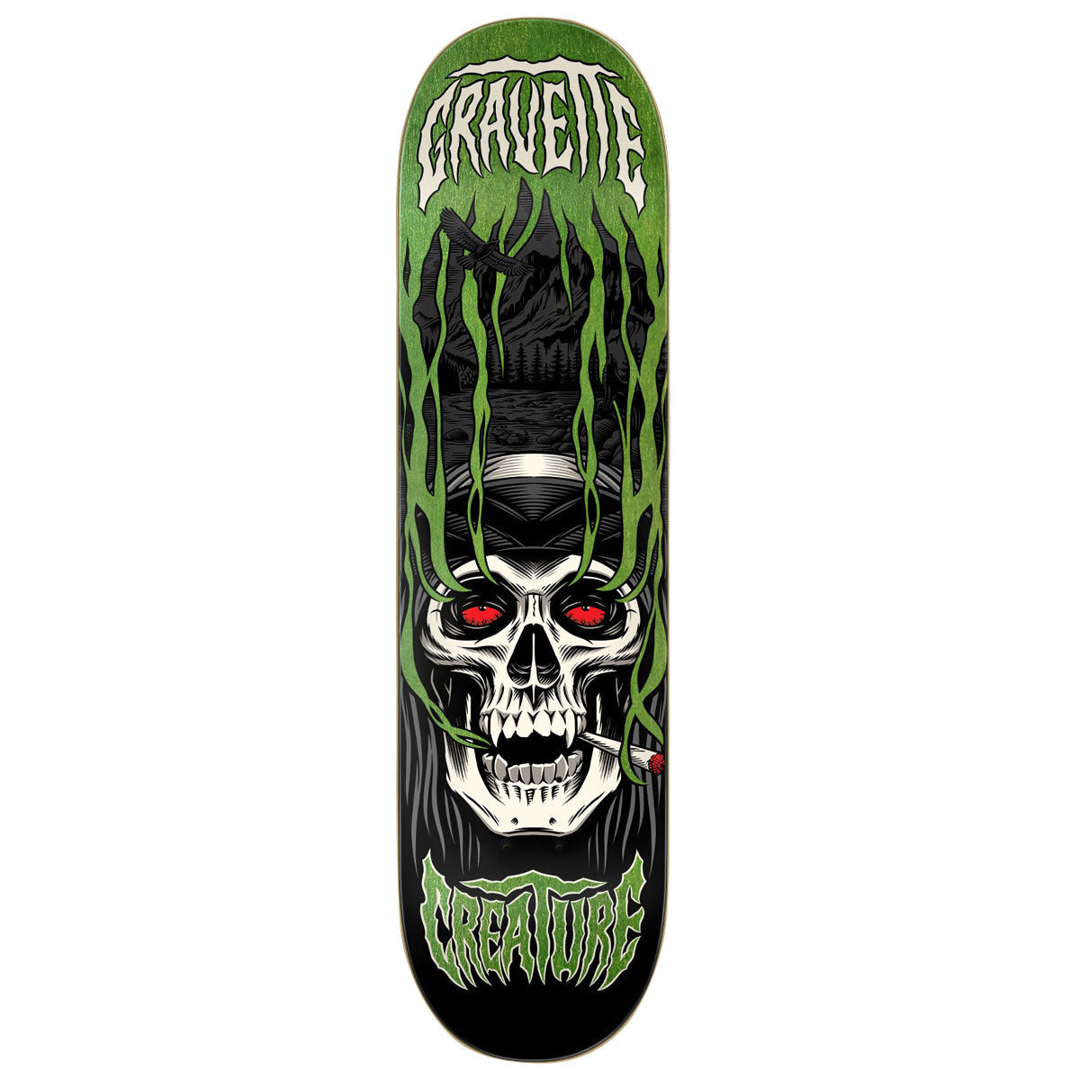Creature Gravette Hippie Skull IV Pro Skateboard Deck - 8.30