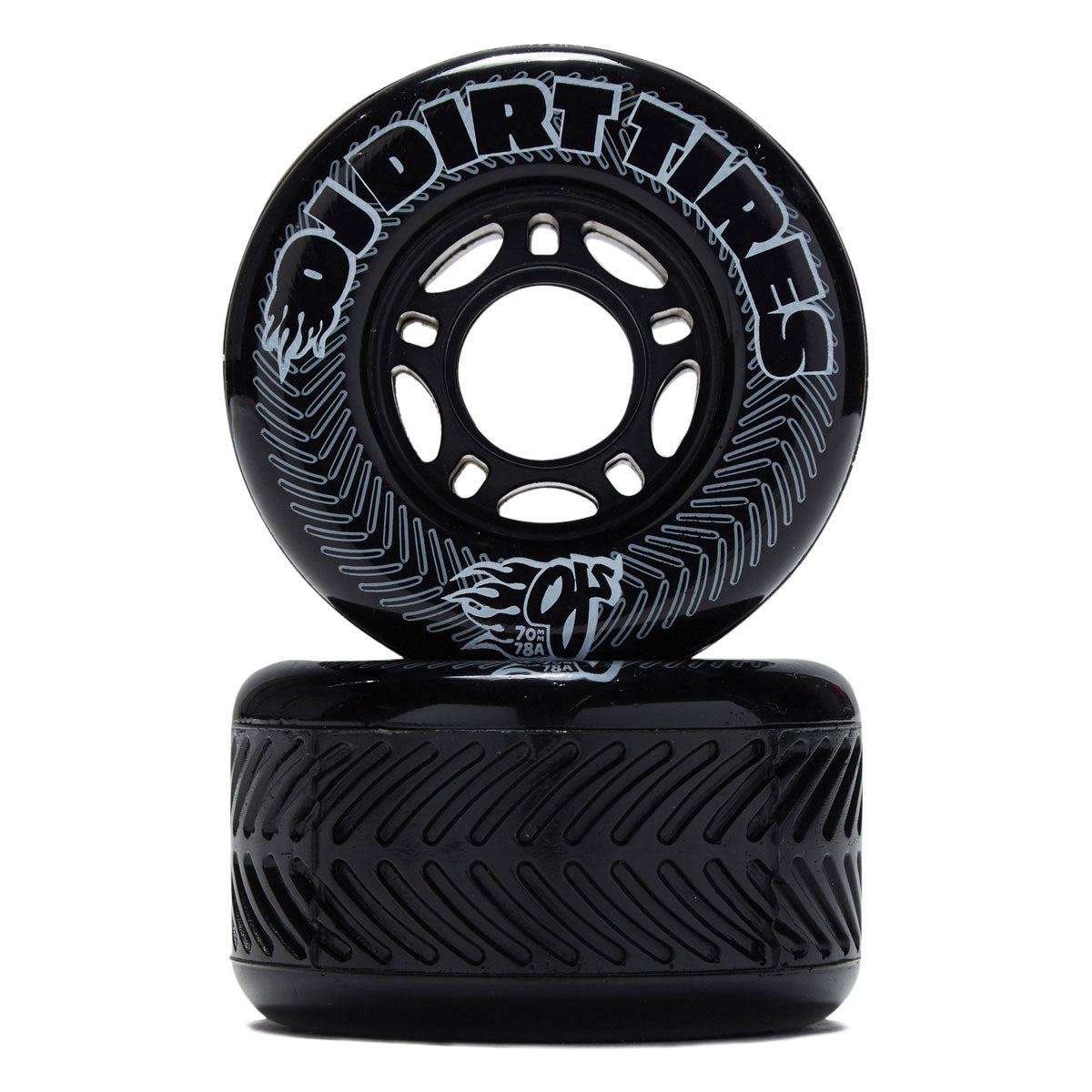 OJ Vandals Dirt Tires Thunder Juice 78a Skateboard Wheels - Black - 70mm image 2