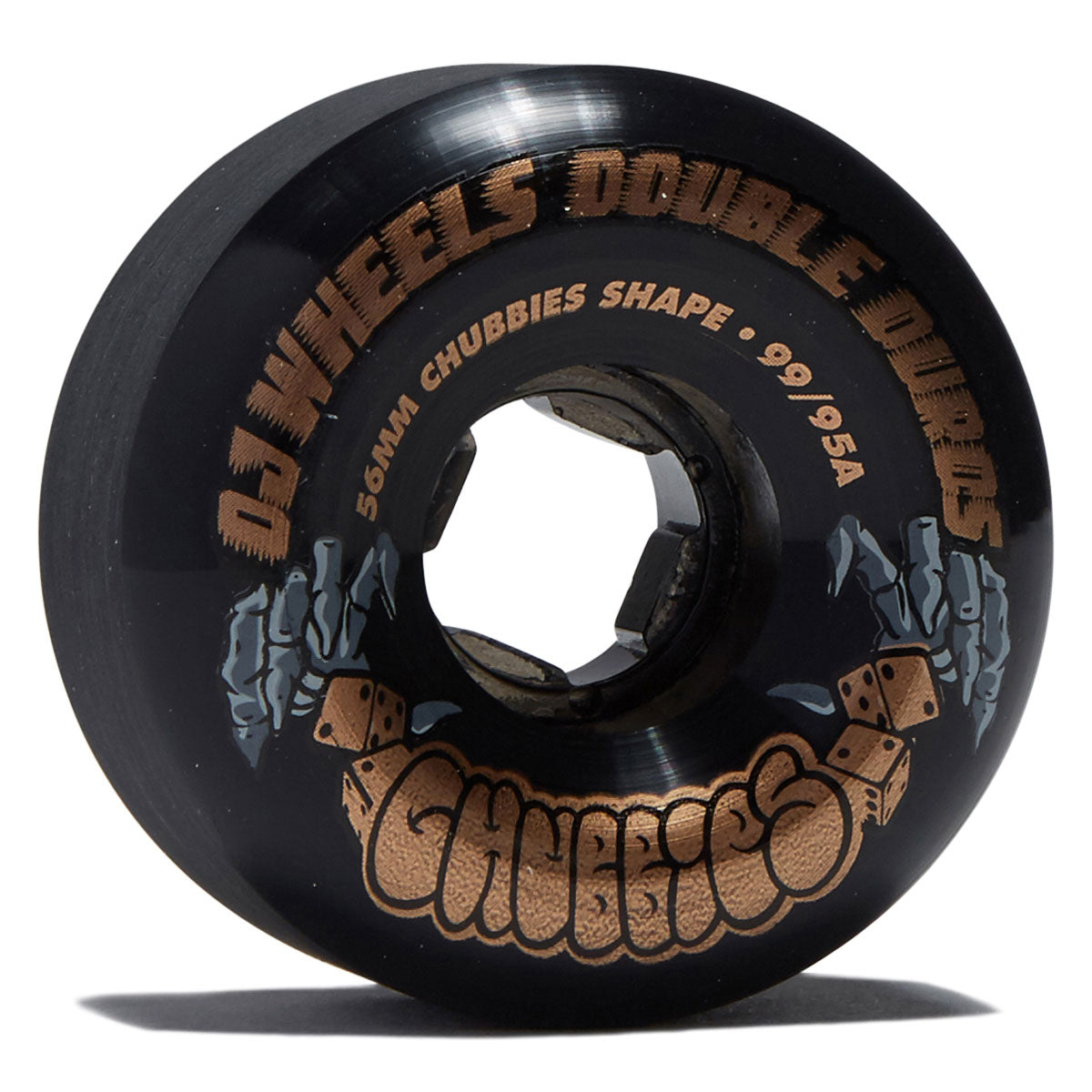 OJ Double Duro Chubbies 99a/95a Skateboard Wheels - Transparent Black - 56mm image 1