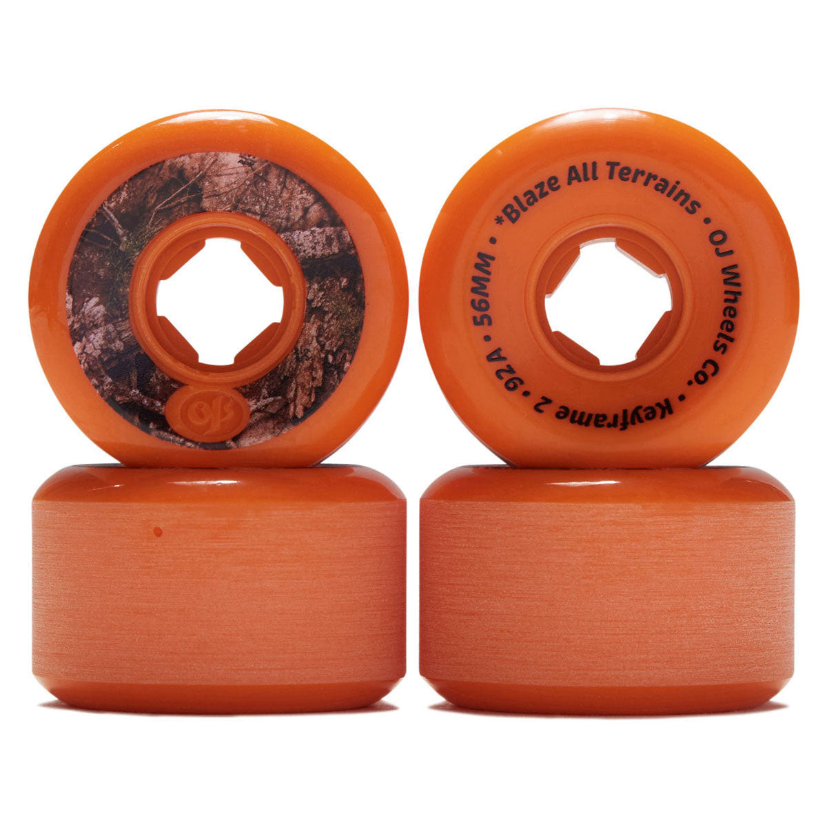 OJ x Realtree APX Keyframe 2 92a Skateboard Wheels - Orange - 56mm image 2