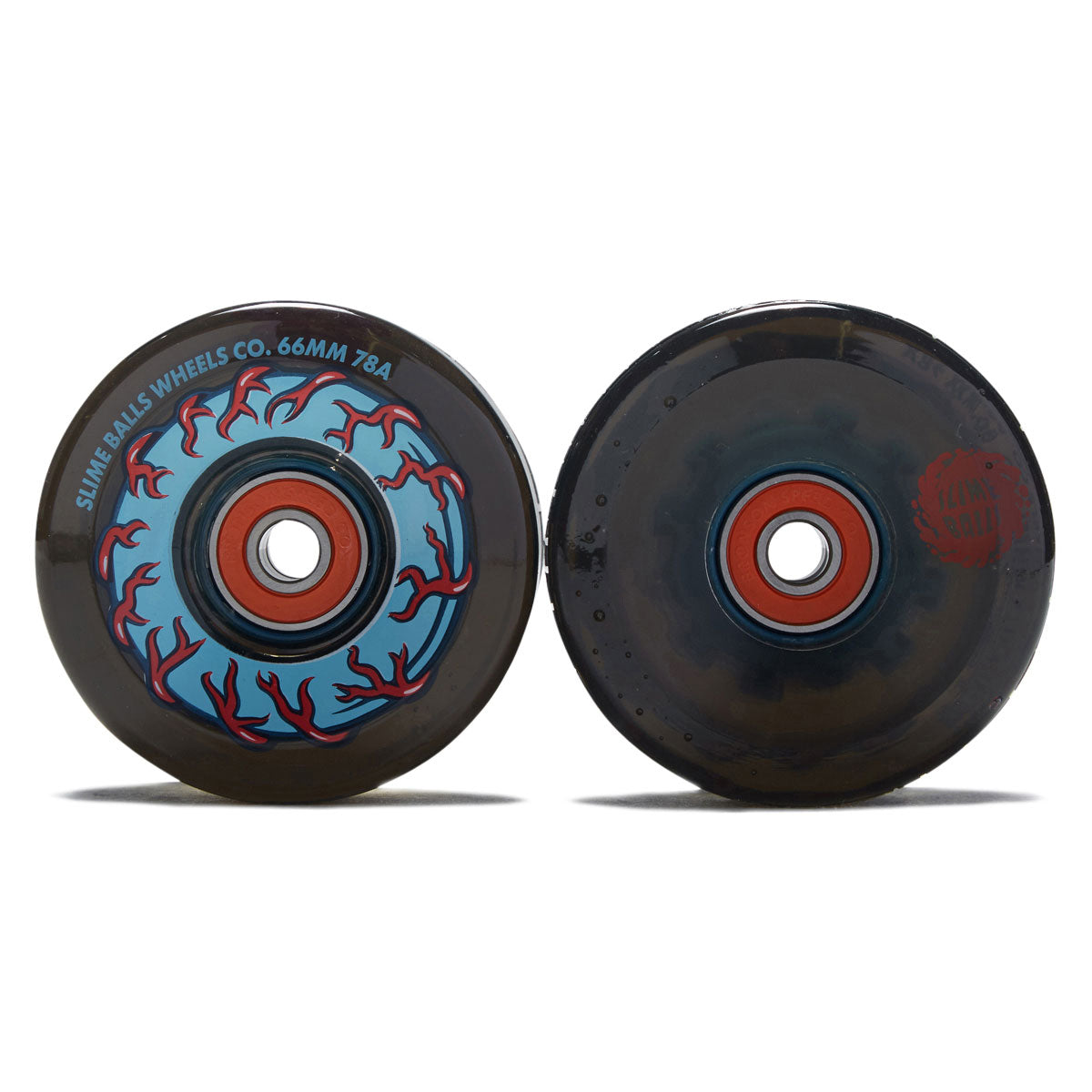 Slime Balls Prayer Candle Light Ups OG Slime 78a Skateboard Wheels - Transparent Black - 66mm image 2