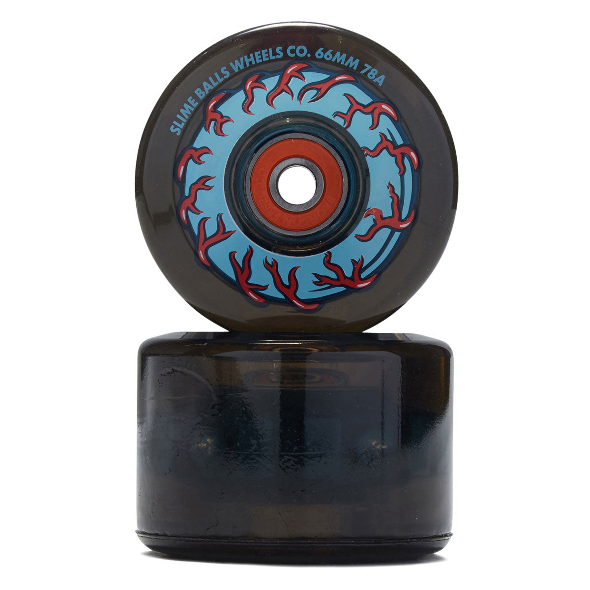 Slime Balls Prayer Candle Light Ups OG Slime 78a Skateboard Wheels - Transparent Black - 66mm image 3