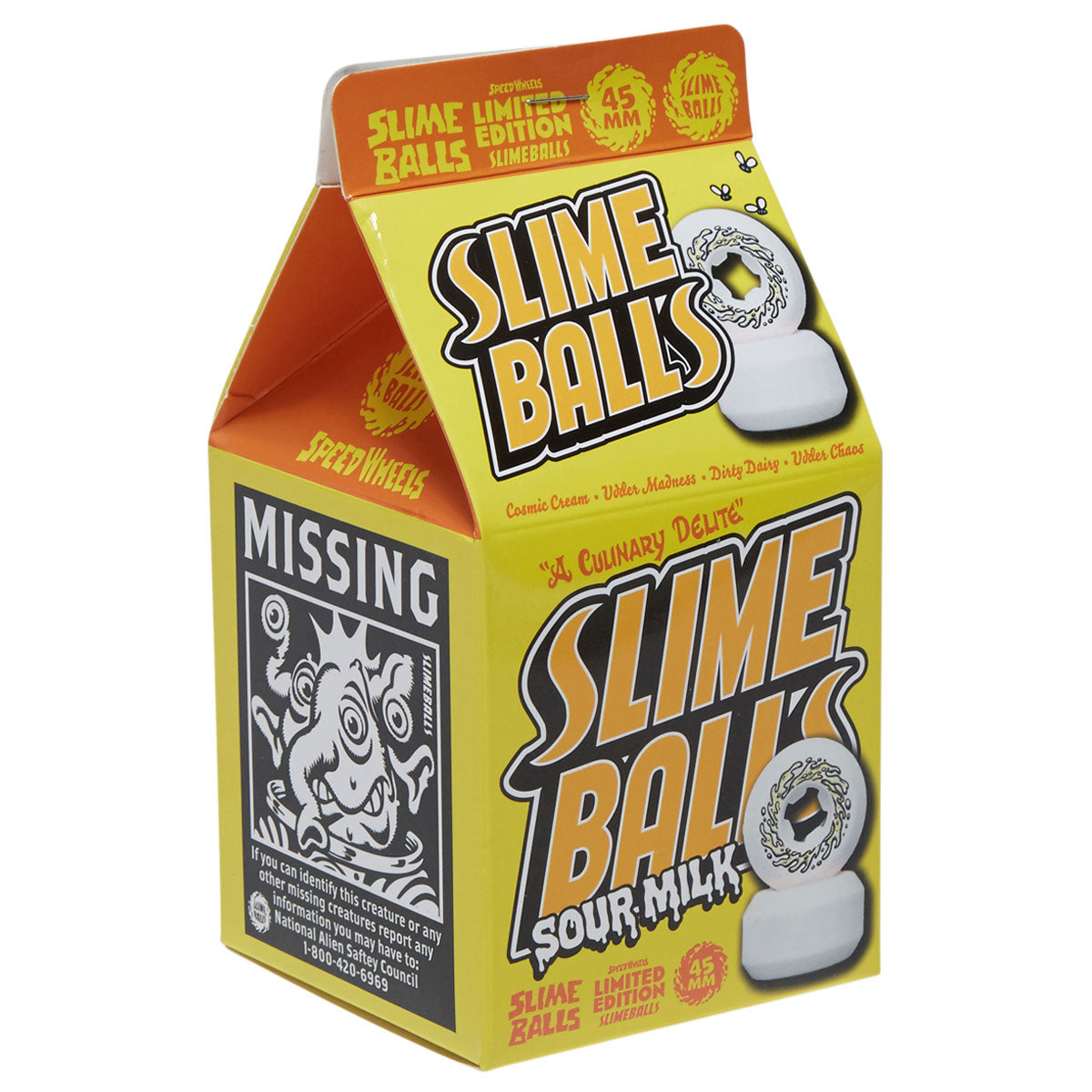 Slime Balls Sour Milk Mini Chubbies 99a Skateboard Wheels - White - 45mm image 3