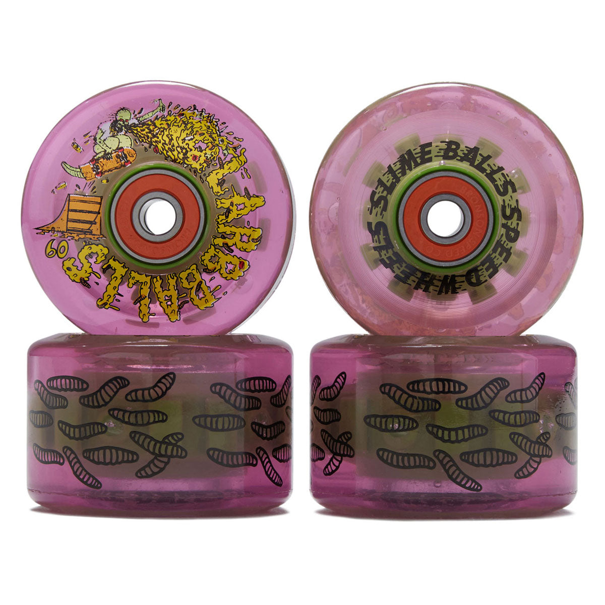 Slime Balls Sam Hitz Light Ups OG Slime 78a Skateboard Wheels - Purple - 60mm image 2