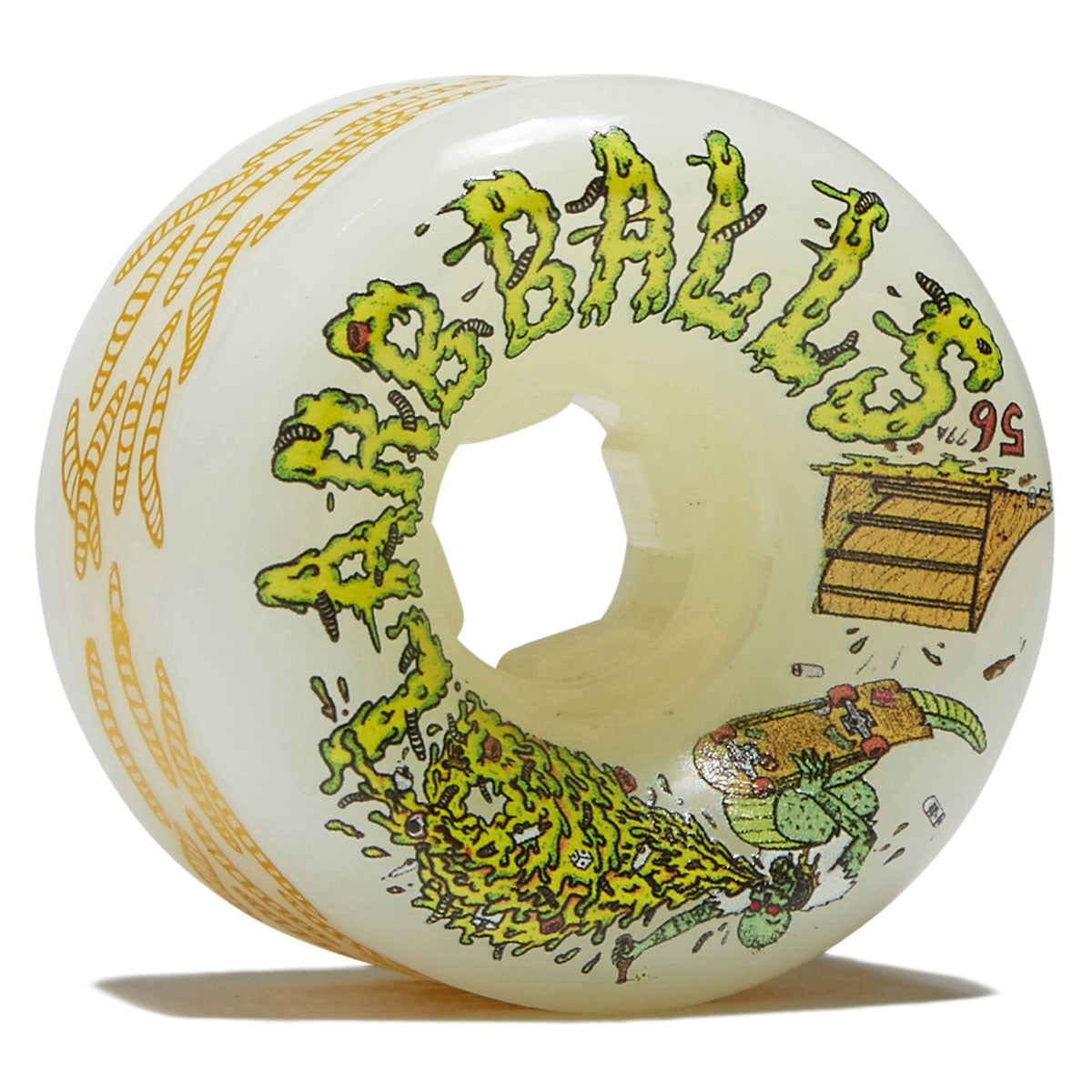 Slime Balls Sam Hitz Full Combo 99a Skateboard Wheels - White - 56mm image 1