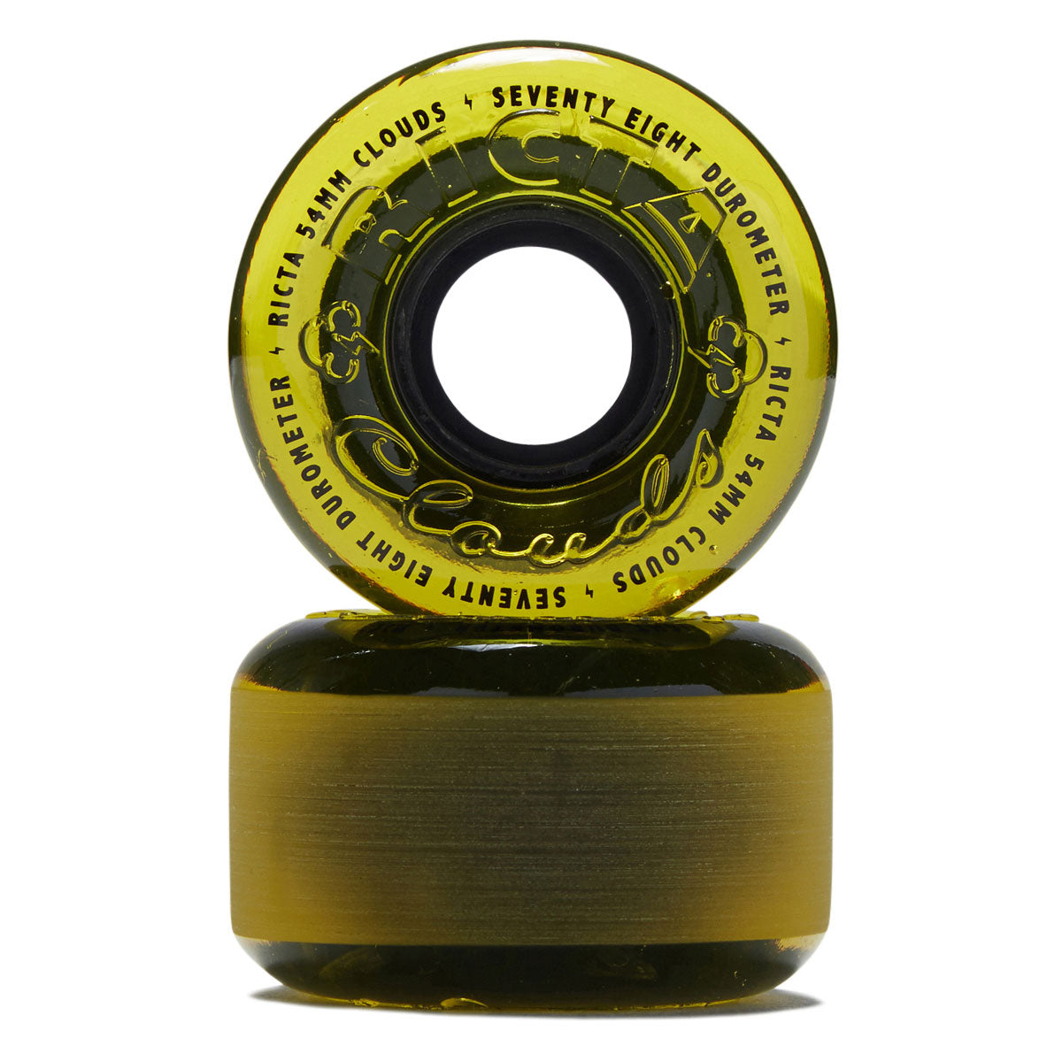 Ricta Clouds 78a Skateboard Wheels - Yellow/Black - 54mm image 2