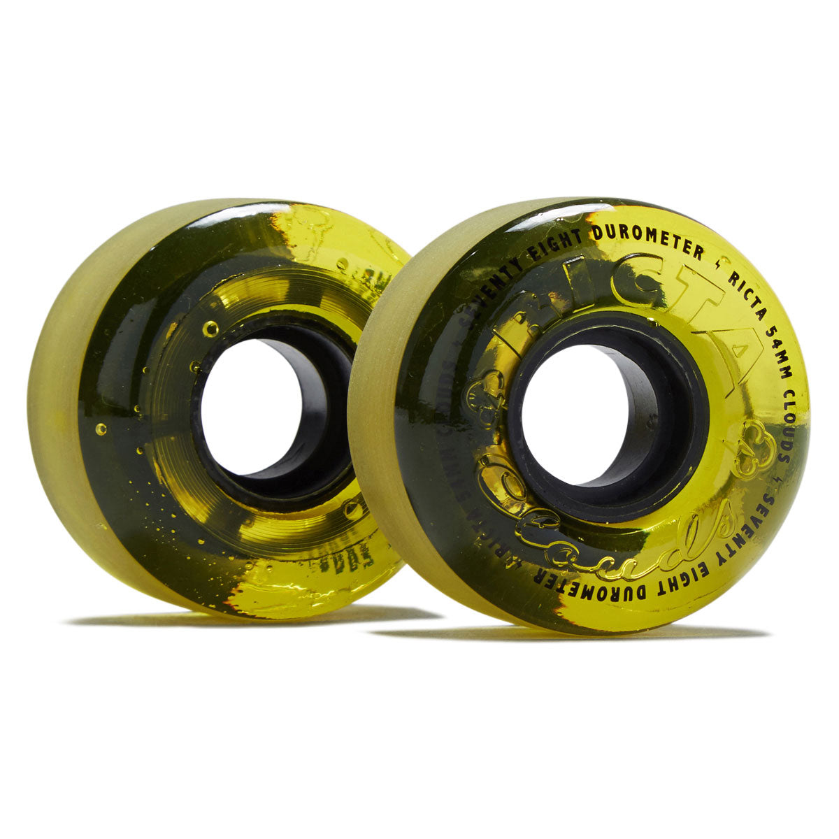 Ricta Clouds 78a Skateboard Wheels - Yellow/Black - 54mm image 3