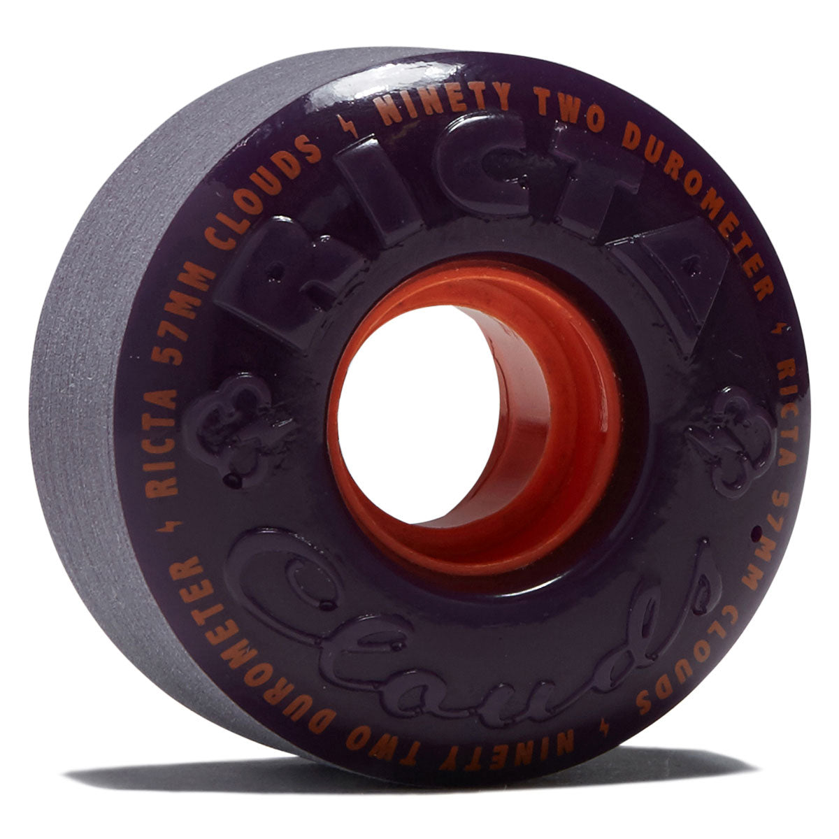 Ricta Clouds 92a Skateboard Wheels - Purple - 57mm image 1