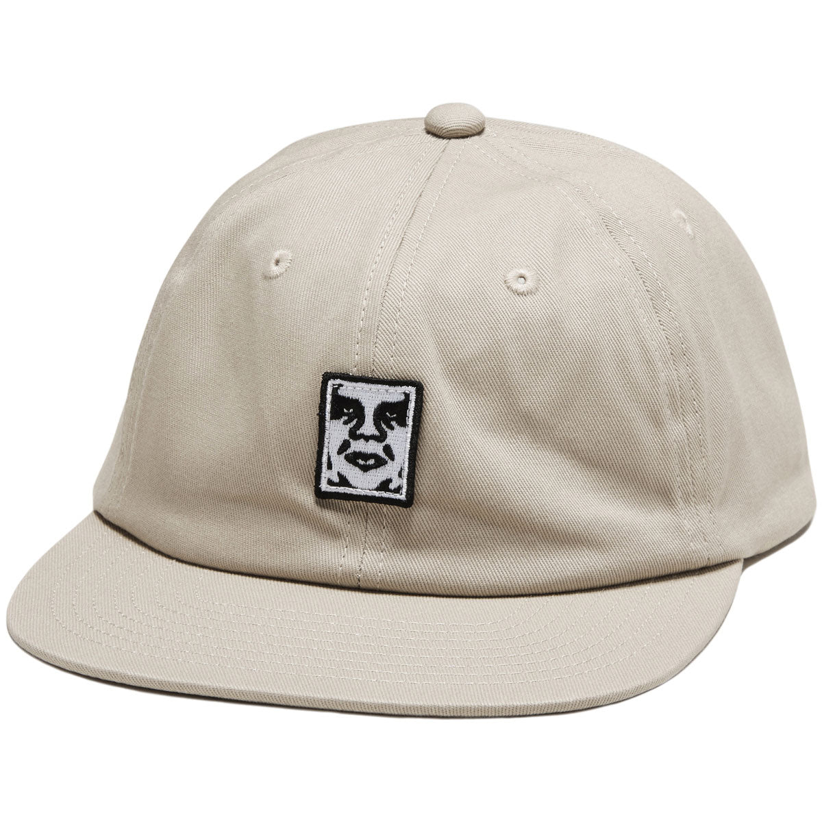 Obey Icon Patch Panel Strapback Hat - Silver Grey image 1