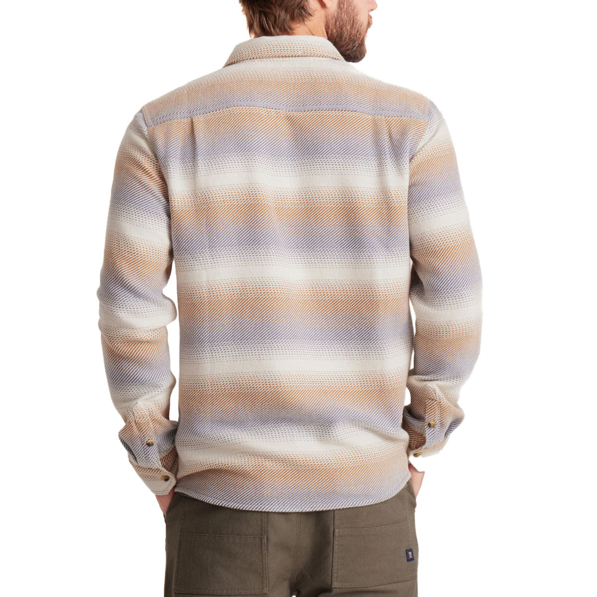 Roark Crossroads Flannel Shirt - Stripe Bone image 2