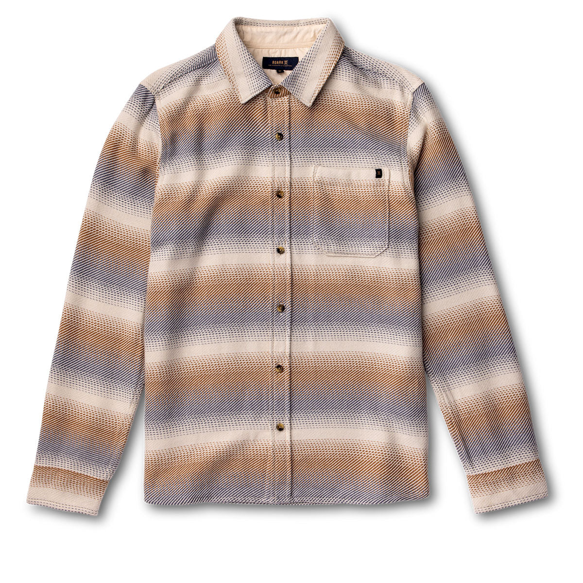 Roark Crossroads Flannel Shirt - Stripe Bone image 3