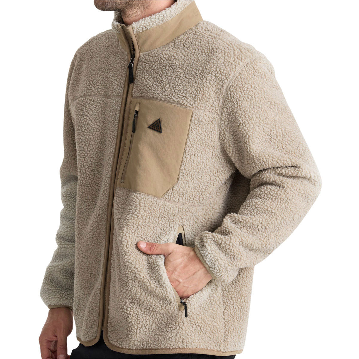 Roark Campover Fleece Zip Sweatshirt - Khaki image 4