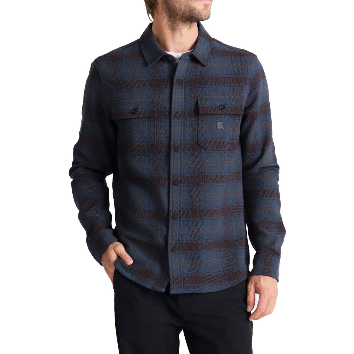 Roark Nordsman Cotton Long Sleeve Shirt - Dark Burgundy image 1