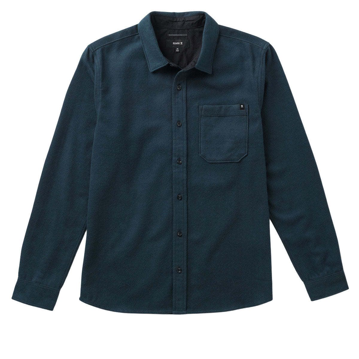 Roark Crossroads Flannel Shirt - Deep Navy Herringbone image 4