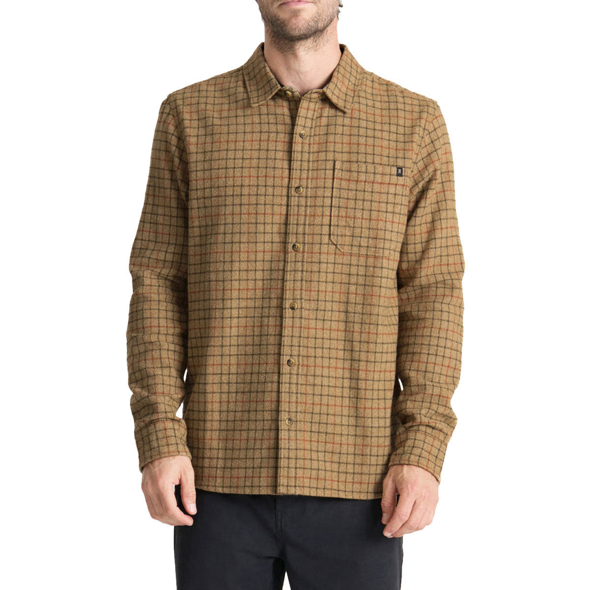 Roark Crossroads Flannel Shirt - Khaki image 1