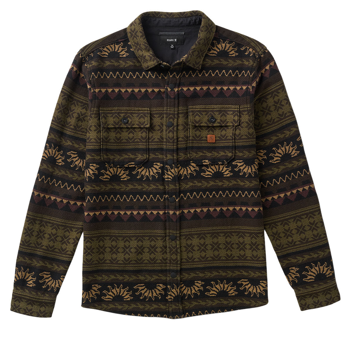 Roark Nordsman Jacquard Long Sleeve Shirt - Dark Military image 4