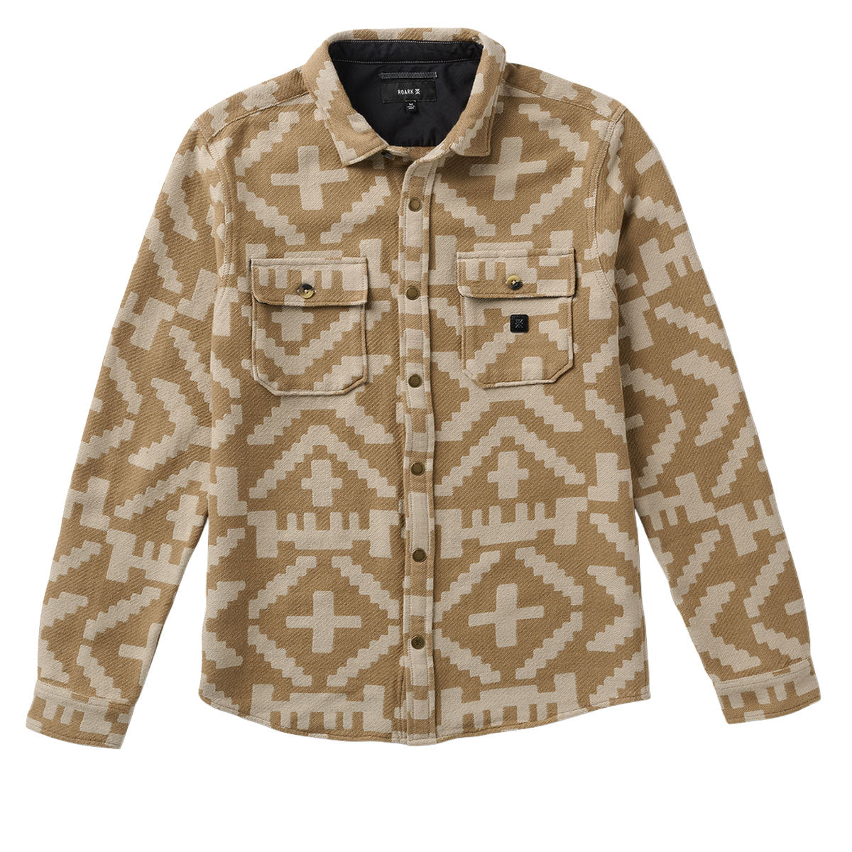Roark Nordsman Jacquard Long Sleeve Shirt - Light Khaki image 4